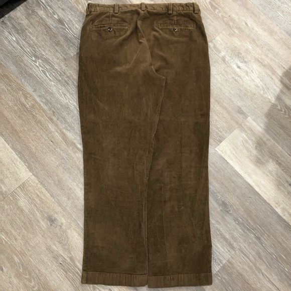 LL Bean Pants Mens 35x30 Brown Comfort Waist Corduroy Casual Cotton Straight Leg - Picture 3 of 11